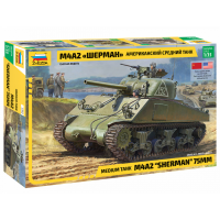 Сборная модель "Американский средний танк Шерман М4А2"